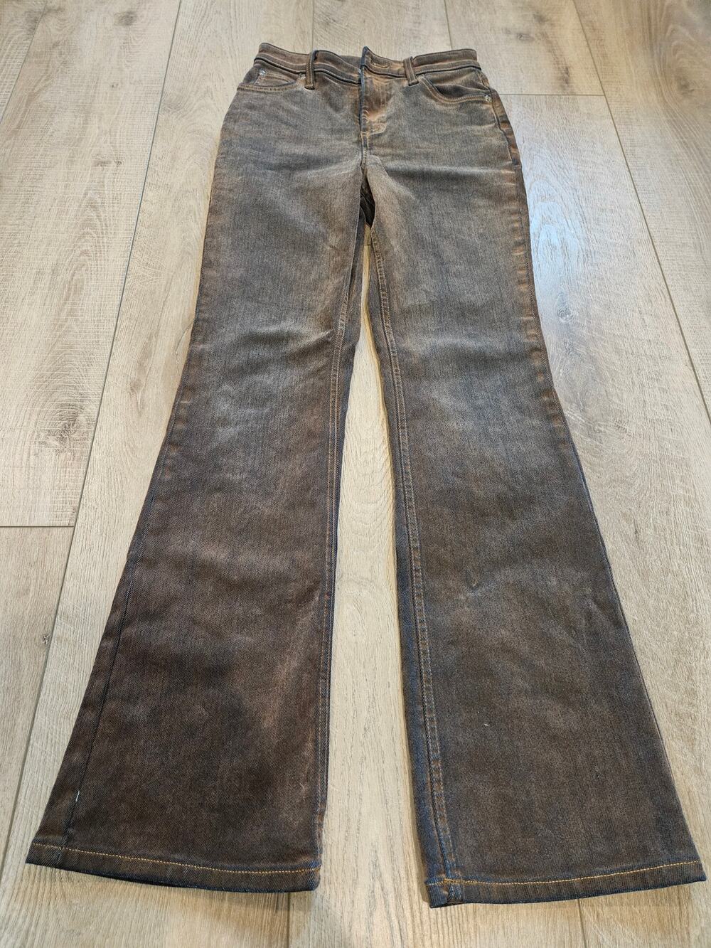 Lee Brown Bootcut Jeans Womens 27M Stretch Low Rise Y2K Western Boho NWOT